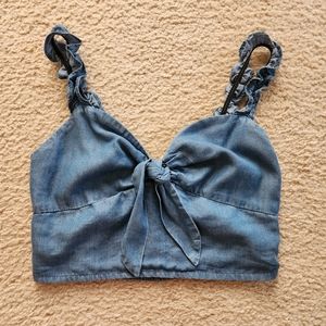 Vintage Denim Crop Top